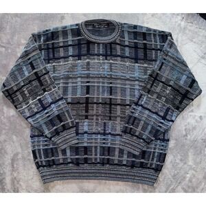 Vintage 90's PROTEGE Sweater Style 3D Textured‎ Knit Mens Size 2XLarge